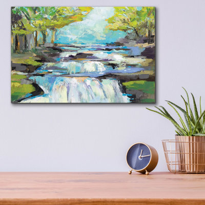 «Waterfall» par Jeanette Vertentes, art mural en verre acrylique
