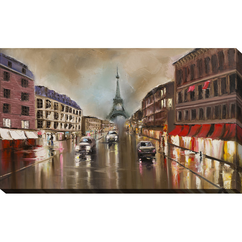« paris », reproduction d’art sur toile tendue, H 36 po x l 60 po x P 1,5 po