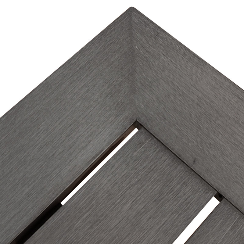 Banc de salle à manger d'extérieur, gris foncé - Rouille d'extérieur fabriquée en aluminium
