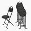 4 pièces de tabouret pliant avec dossier, tabouret pliant rembourré et rembourré, chaises pliantes portatives pour le café de cuisine d'intérieur extérieur-116596964
