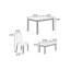 Ensemble de salle à manger 5 pièces Classic Classic Finish Espresso-1413092313