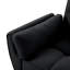 Canapé-lit de futon convertible noir de 75,2 po, accoudoirs évasés à dossier divisé capitonné en lin à 3 positions réglables, canapé-lit pour la maison / le bureau / la chambre d'amis-74908966