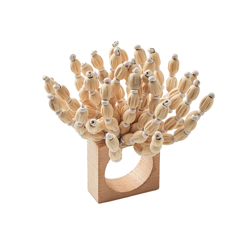 Reed Napkin Ring, Natural/White