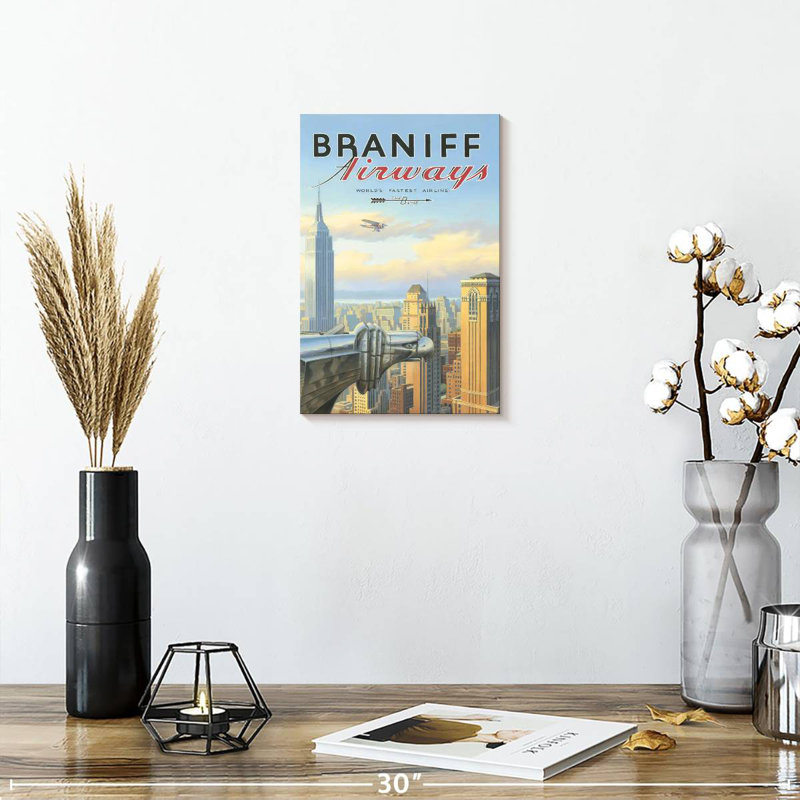 Aime Braniff Airways Empire State, 12" H x 8" W
