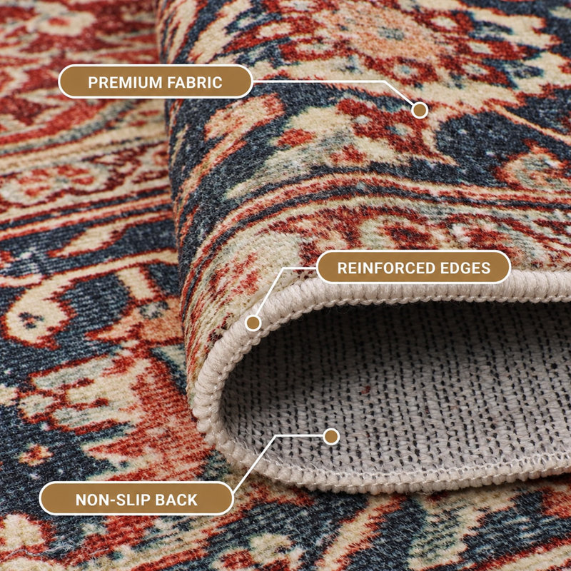 Aspire Homeware Vintage Oriental Area Rug, Runner 60 x 110 cm