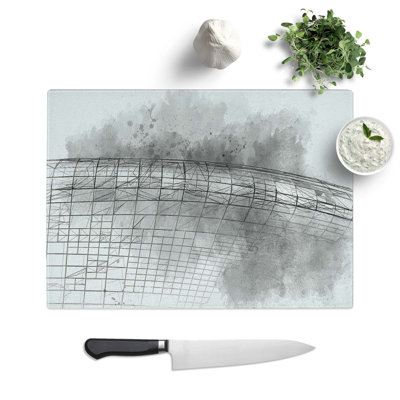 Tempered Glass Architecture Sketch Vol.31 Chopping Board