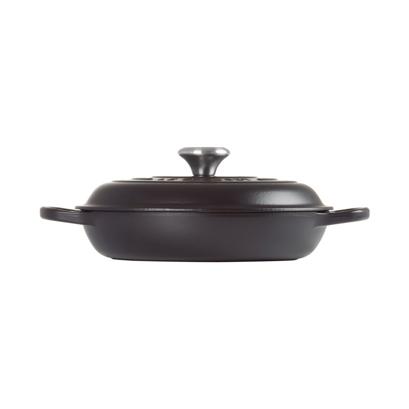 Le Creuset Cast Iron Shallow Casserole, Satin Black, 30cm / 3.5L