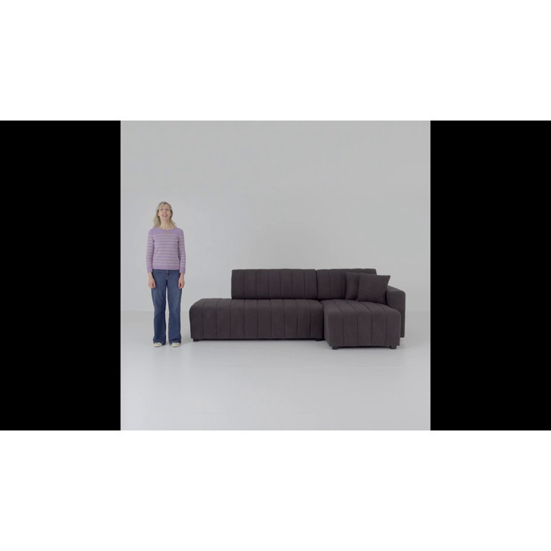 Nargis Lamb Wool Sectional Sofa with Chaise | Wayfair
