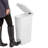 Sterilite 11 Gal. Slim Handsfree Portable Wastebasket Trash Can, White (12 Pack)
