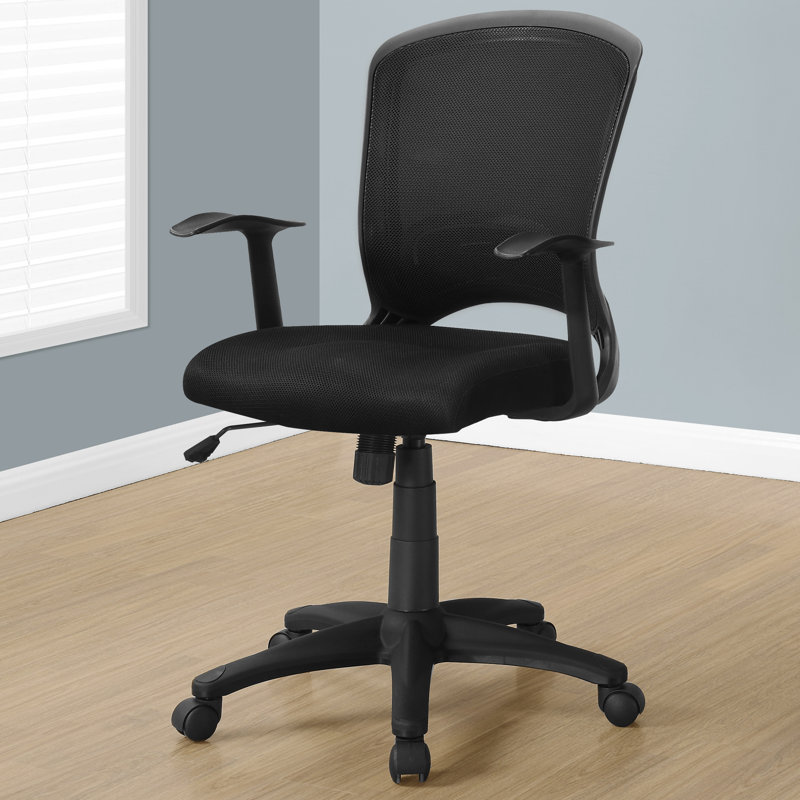 Merceda Office Chair, Adjustable Height, Swivel, Ergonomic, Armrests, Computer Desk, Work, Metal, Black