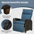 Air Pump Outdoor Lounge Chair, Independent Back & Footrest Adjustment-322990023-322990018