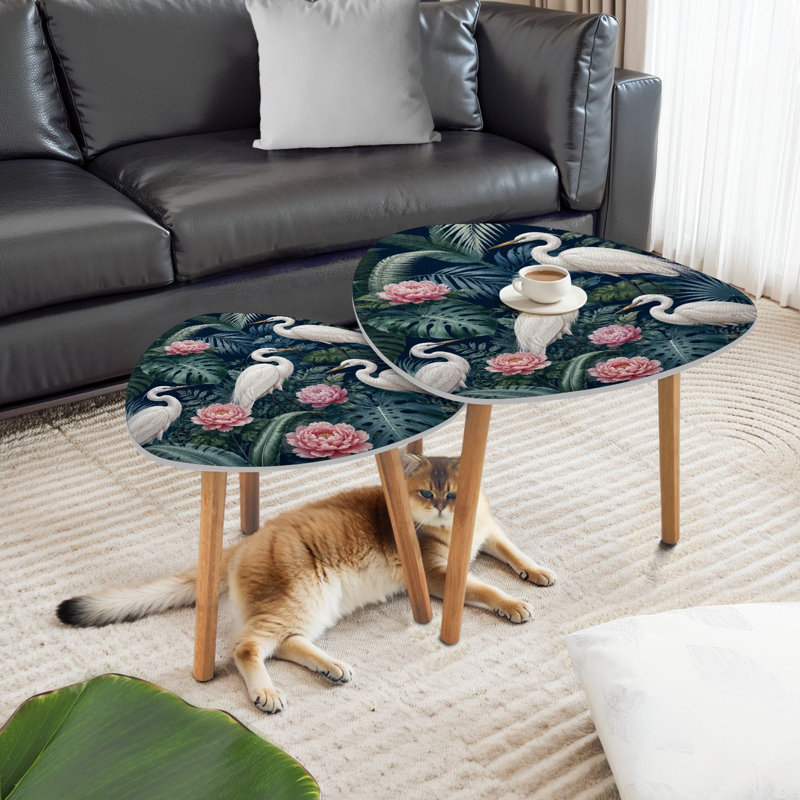 Ensemble de 2 tables basses gigognes Triangle