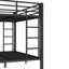 Lit superposé au-dessus de grand lit double Space Xl, réduit le bruit, rangement sous le lit, structure à 2 côtés et stable