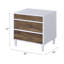 White & Weathered Oak Finish Accent Table