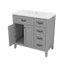 Armoire de salle de bain 36 po avec lavabo et tiroir 36 po-235351246