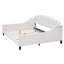 Lit de jour capitonné moderne de luxe, double, beige