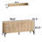 70.9'' Wide Rectangle 5 Cabinets Console Table With 1 Wall Shelf