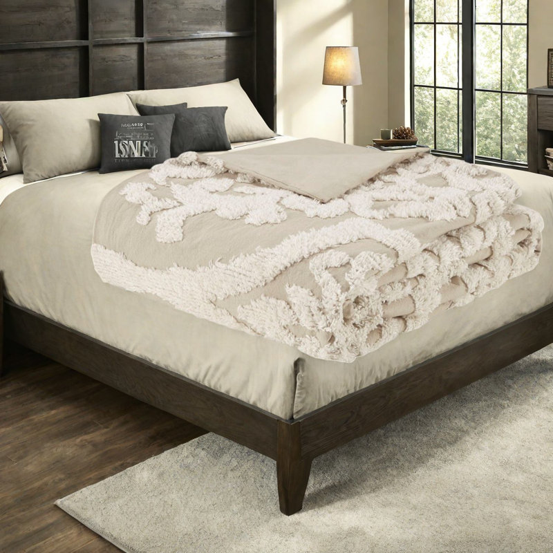 Cotton Chenille Bedding Sets, Full/queen 3-piece, Cottage Style Décor