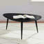 Table basse triangulaire en bois massif, noir
