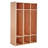 3-Section Kids Coat Locker, Wooden Toddler Cubby Storage Organizer with 6 Hooks & Non-Slip Mat, Modern Kid Coat Cubbies with 6 Small Open Storage Boxes for Home, Kindergarten, Daycare, Natural