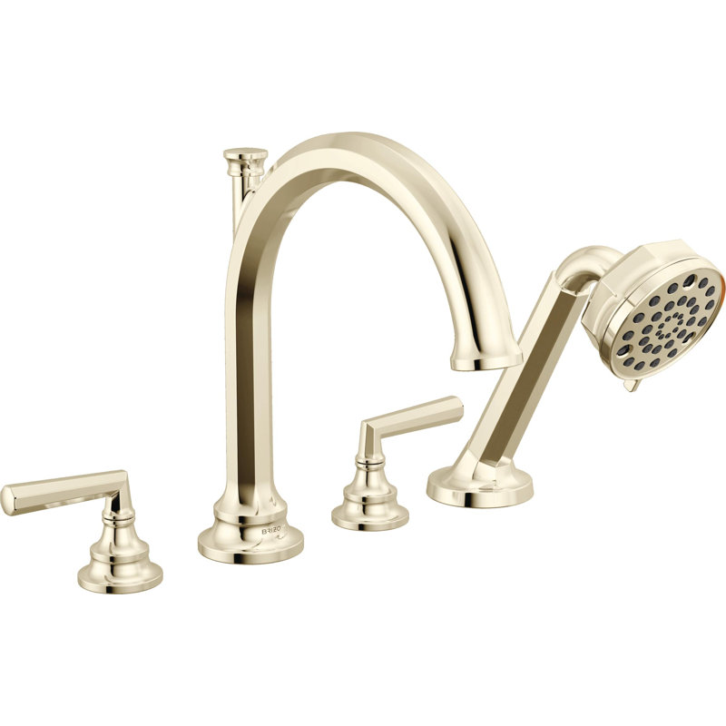 Beauclere™ Roman Tub Faucet With Handshower, Lever Handle, Brilliance Polished Nickel