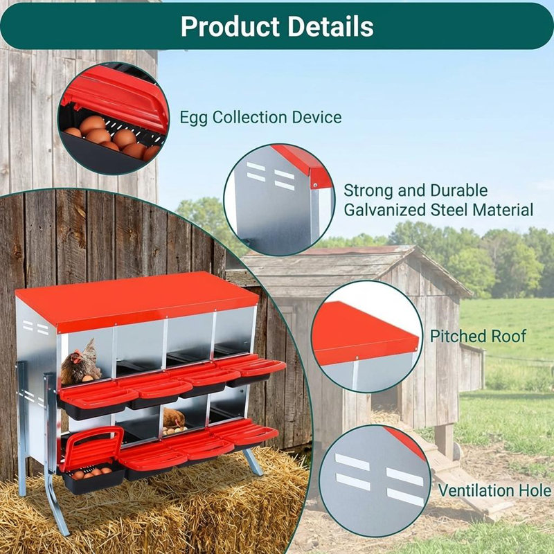 Nesting Boxes, Red, 95cm H x 107cm W x 52cm D