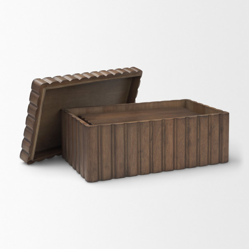 Ensemble de boîtes décoratives Strata, Dark Brown