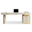 Bureau de direction blanc rectangulaire en pierre frittée avec tiroirs-689005411-689005420