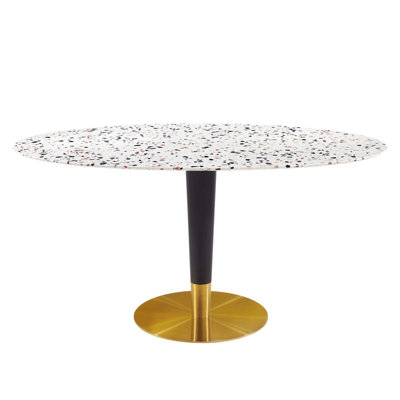 Modway Zinque 60" Oval Terrazzo Dining Table