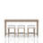 Frosted Glass Console Table With 3 Stools