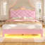 Lit plateforme tapissier en velours avec mobilier de chambre à coucher pour enfants Crown-1314945061-1314945064