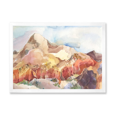 Paysage de montagne en couleurs d'automne - Peinture sur toile