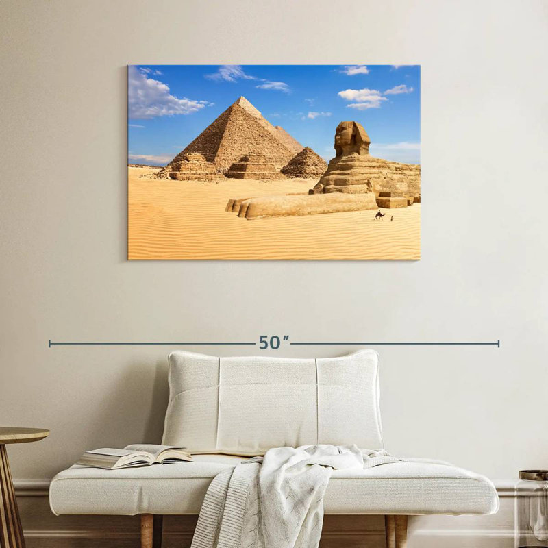 Sphinx d'Adella et grande pyramide de Gizeh