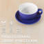 Tasse à café et soucoupe en céramique - 10 oz pour cappuccino, thé, café moka, ensemble de 4, couleur mélangée mate