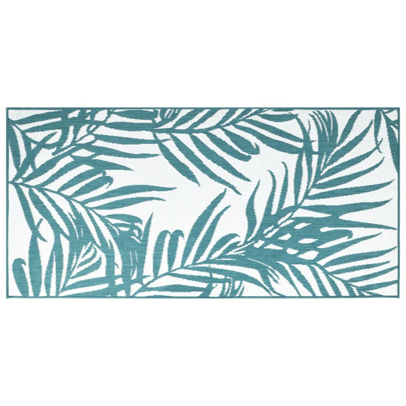 Abreia Outdoor Rug Reversible Design, Rectangle 80 x 150cm, Aqua