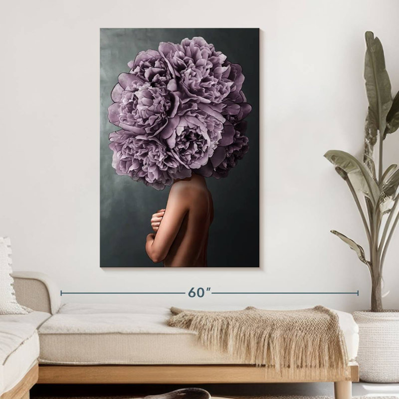 Sur toile, H 32 po x l 48 po x P 1,25 po