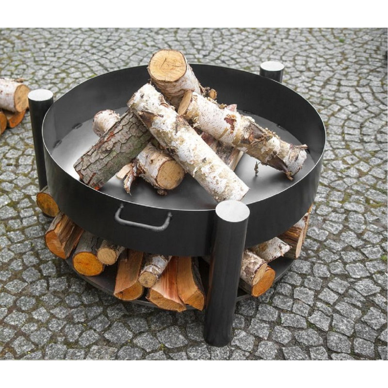 Steel Wood Burning Smokeless Fire Pit, 80" H x 80" W x 80" D
