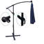 Parasol solaire d'extérieur pour terrasse 10 pi 10 pi, 8 nervures, manivelle, base en croix pour poignée de piscine de jardin-1847943769