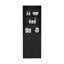 Bibliothèque à double porte, bureau, noir-35300408