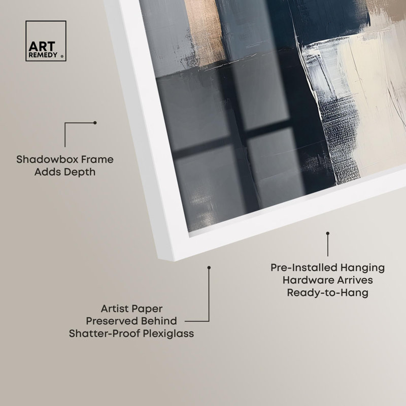 «Blue Mood Profondeur III», art mural bleu par Art Remedy, H 21 po x l 21 po, Blanc