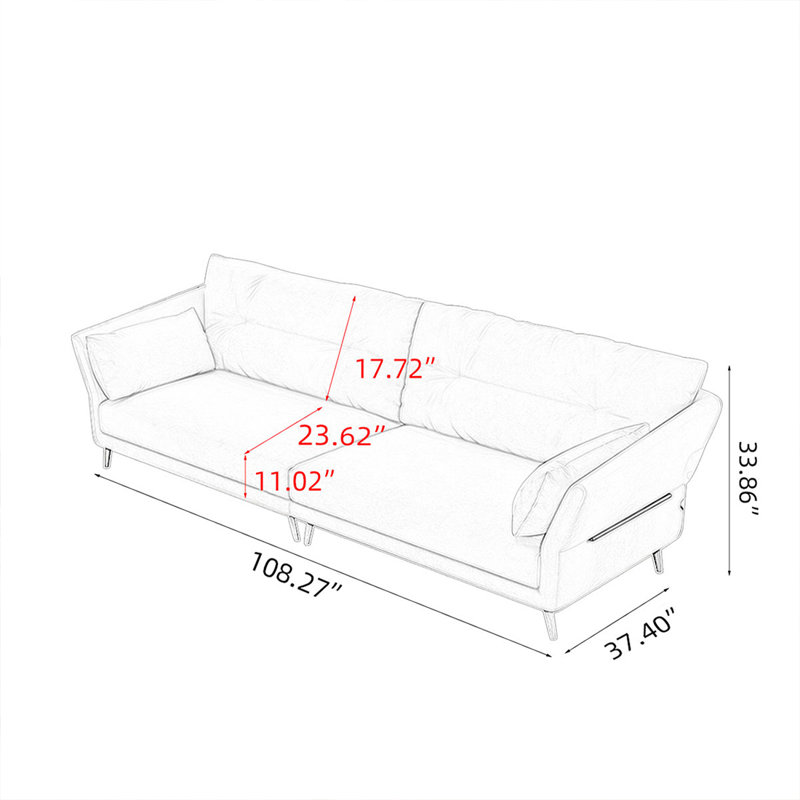 Canapé modulaire blanc en cuir véritable, Blanc