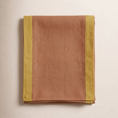 Bordered Linen Blend Table Runner - Decorative Table Runner for Dining Tables, Everyday Entertaining, Kitchen Décor, and Layered Tablescapes