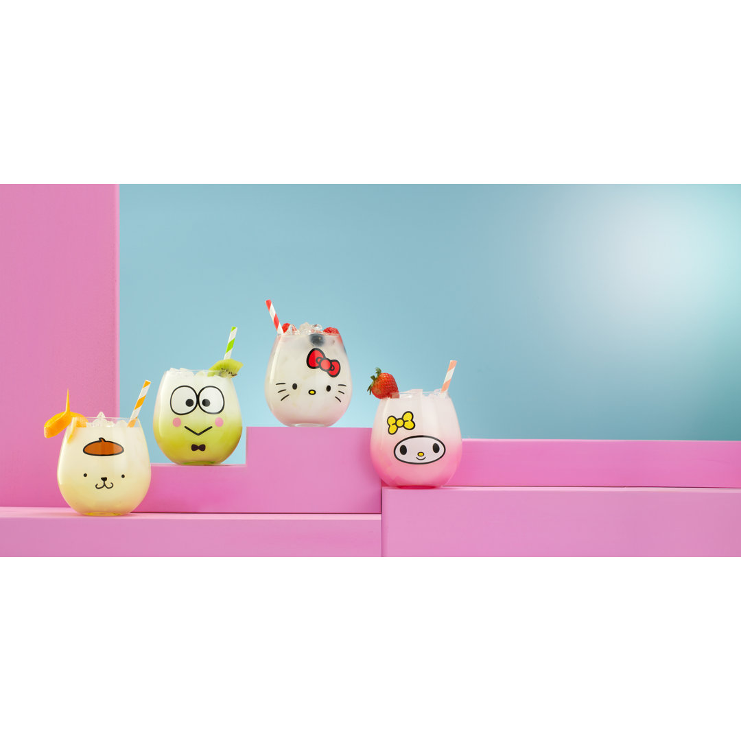Hello Kitty® and Friends Hello Sippy Stemless Drinking Glasses (Set of 4) JoyJolt