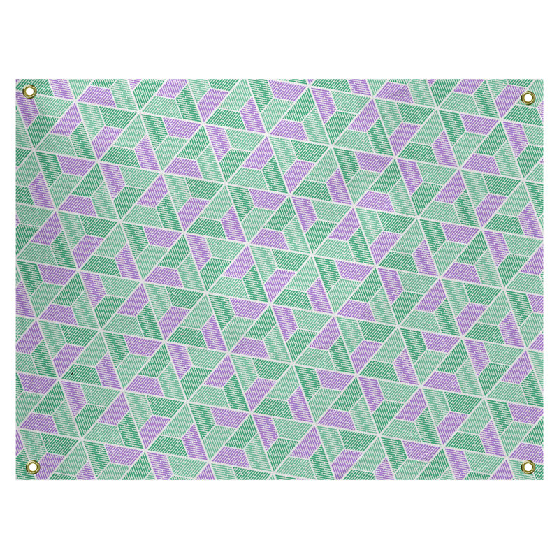 Tapisserie «Kitterman Trapezoids» par Katelyn Elizabeth, H 27,5 po x l 37,5 po, Intérieur / extérieur