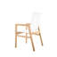 Chaise avec accoudoirs Seashore en bois naturel avec toile blanche-169011617