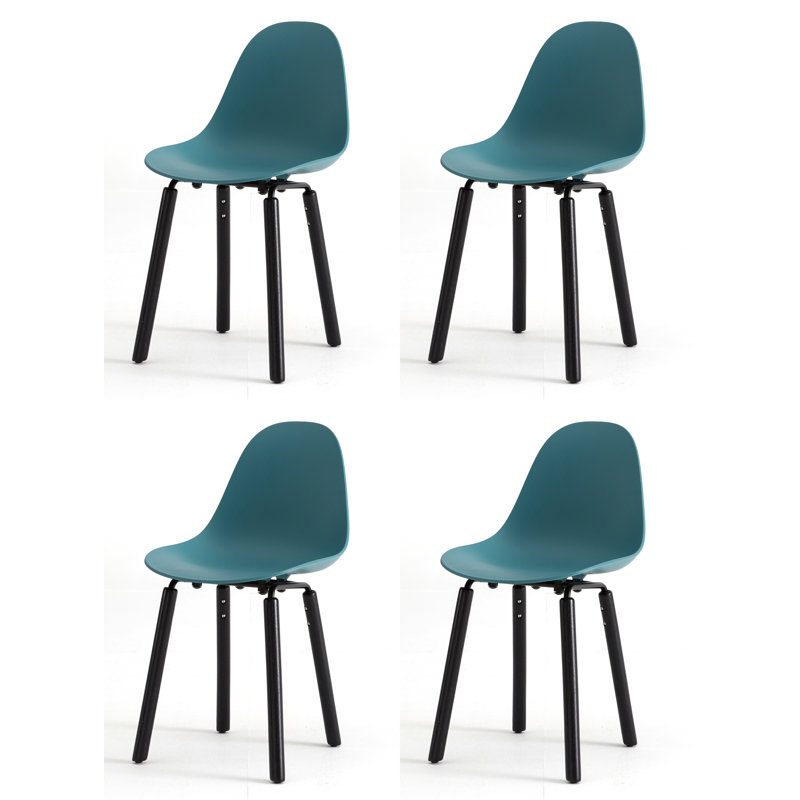 Chaise d'appoint Ta - Base Yi - Noir, Bleu océan / noir