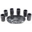 Novica Handmade Night Modernity Onyx Tequila Glasses (Set Of 6)