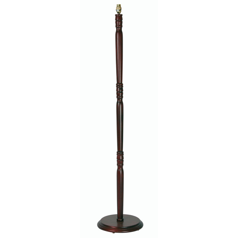 Brazeal 131.5cm Traditional Floor Lamp, Mahogany Wood