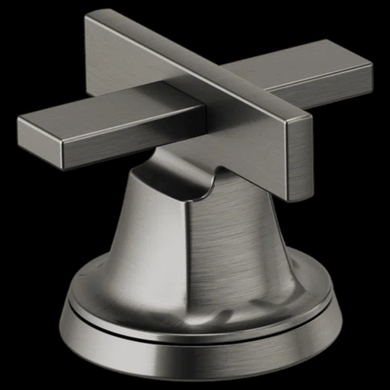 Levoir® Widespread Lavatory Faucet with Standard Spout, Luxe Steel, Cross, Low