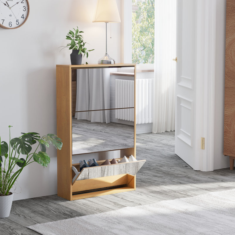 Armoire de rangement pour chaussures 12 paires, Brun